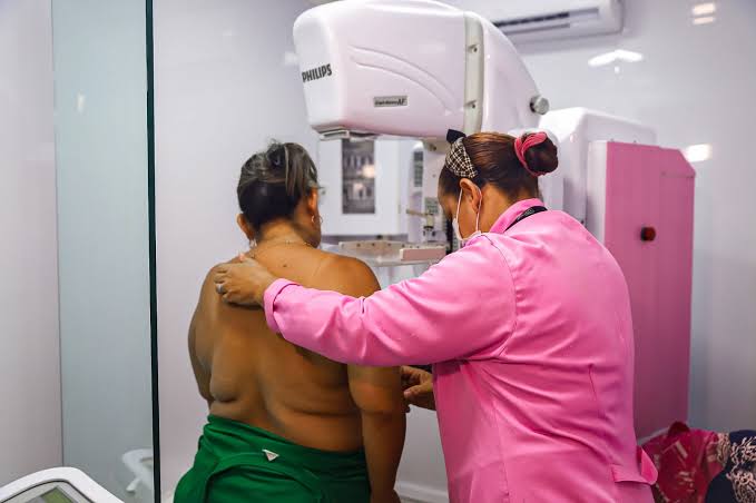 Mamografia realizada na unidade